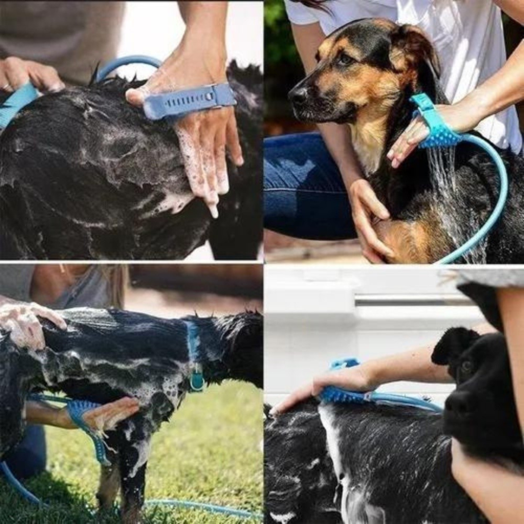 Escova de Banho com Mangueira para Pets LMZ0255