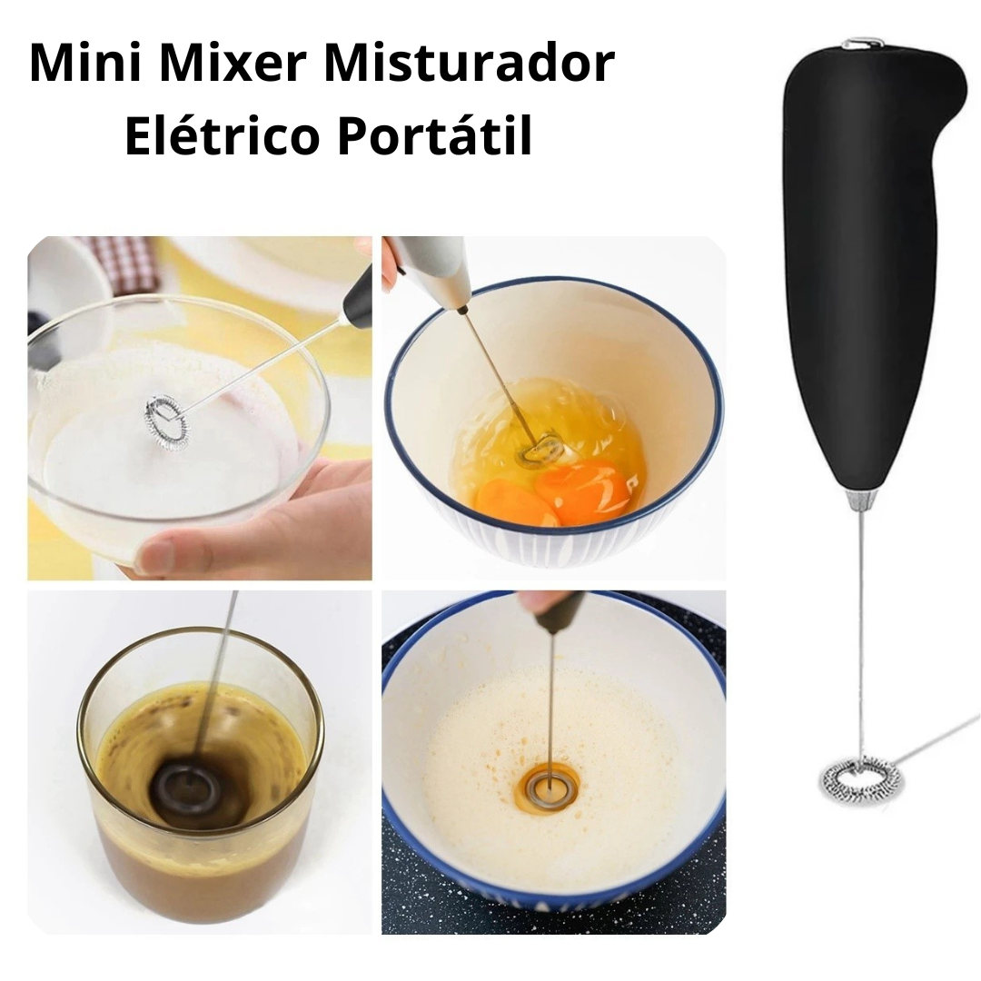 (Simples) Mini Mixer Misturador Elétrico Portátil Bivolt