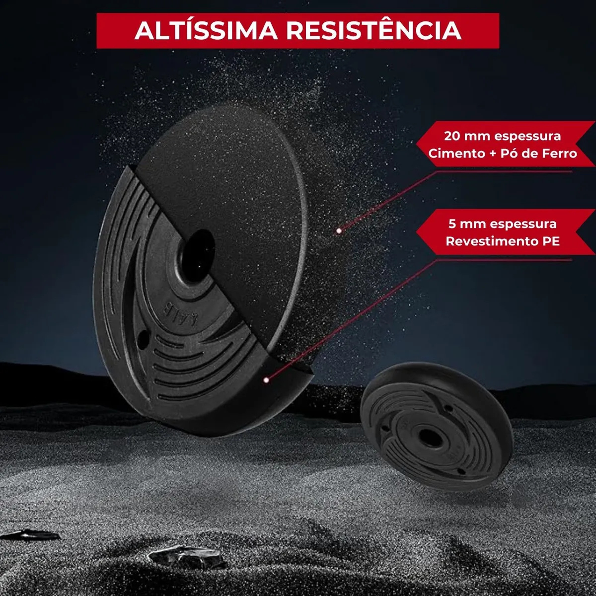 Conjunto Anilhas + Barras Targ Me 24kg – Academia em Casa Completa