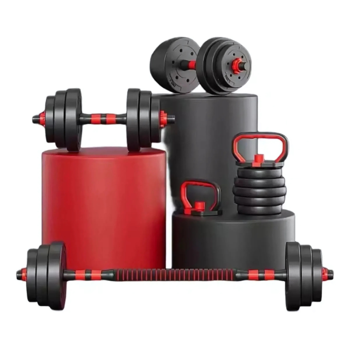 Conjunto Anilhas + Barras Targ Me 24kg – Academia em Casa Completa