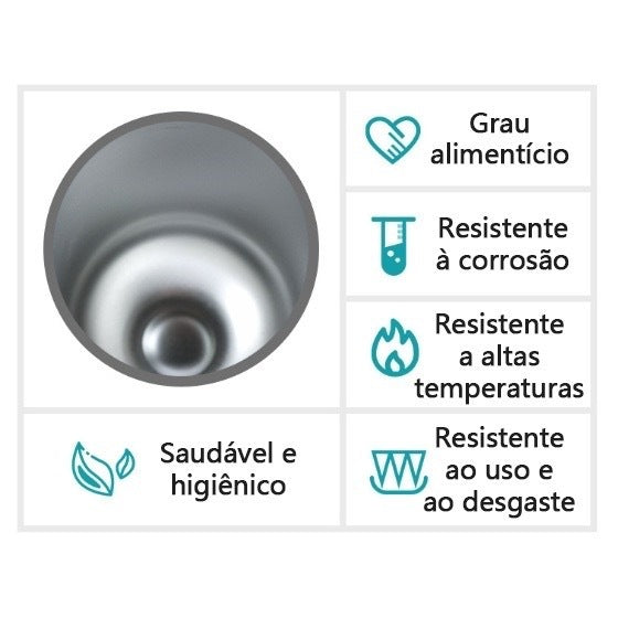 Normal - COPO CUIA Térmico Inox com Tampa Antivazamento (360 ml) - Branco