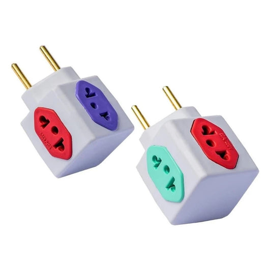 Adaptador de Tomada em Cubo 2 Pinos 10A 20A