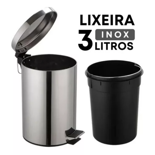 Lixeira Inox 3L 99001