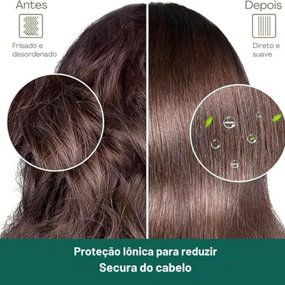PRETO - Escova Alisadora Elétrica Bivolt