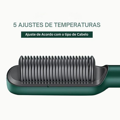 VERDE - Escova Alisadora Elétrica Bivolt