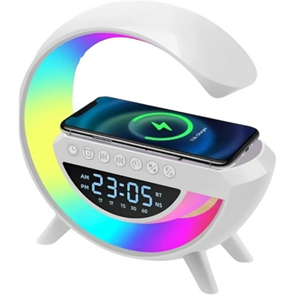 G Speaker Luminária com Relógio e Carregador Indução BM-F946