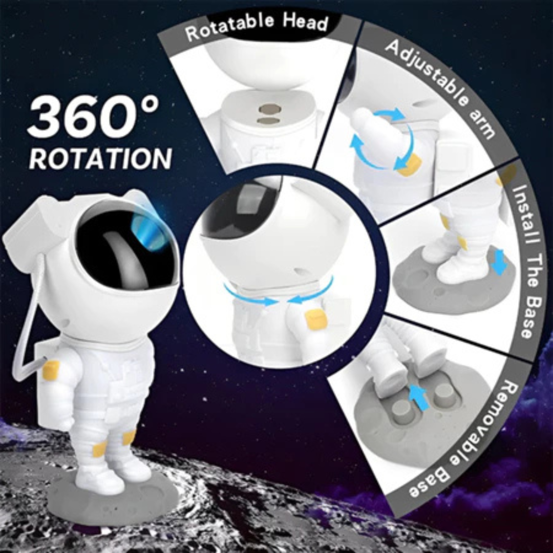 Mini Projetor Astronauta Luz Estelar com Controle Remoto BM-F927