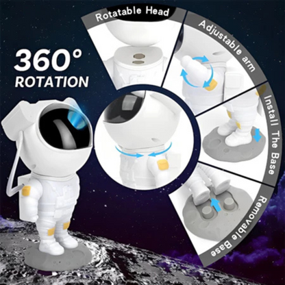 Mini Projetor Astronauta Luz Estelar com Controle Remoto BM-F927