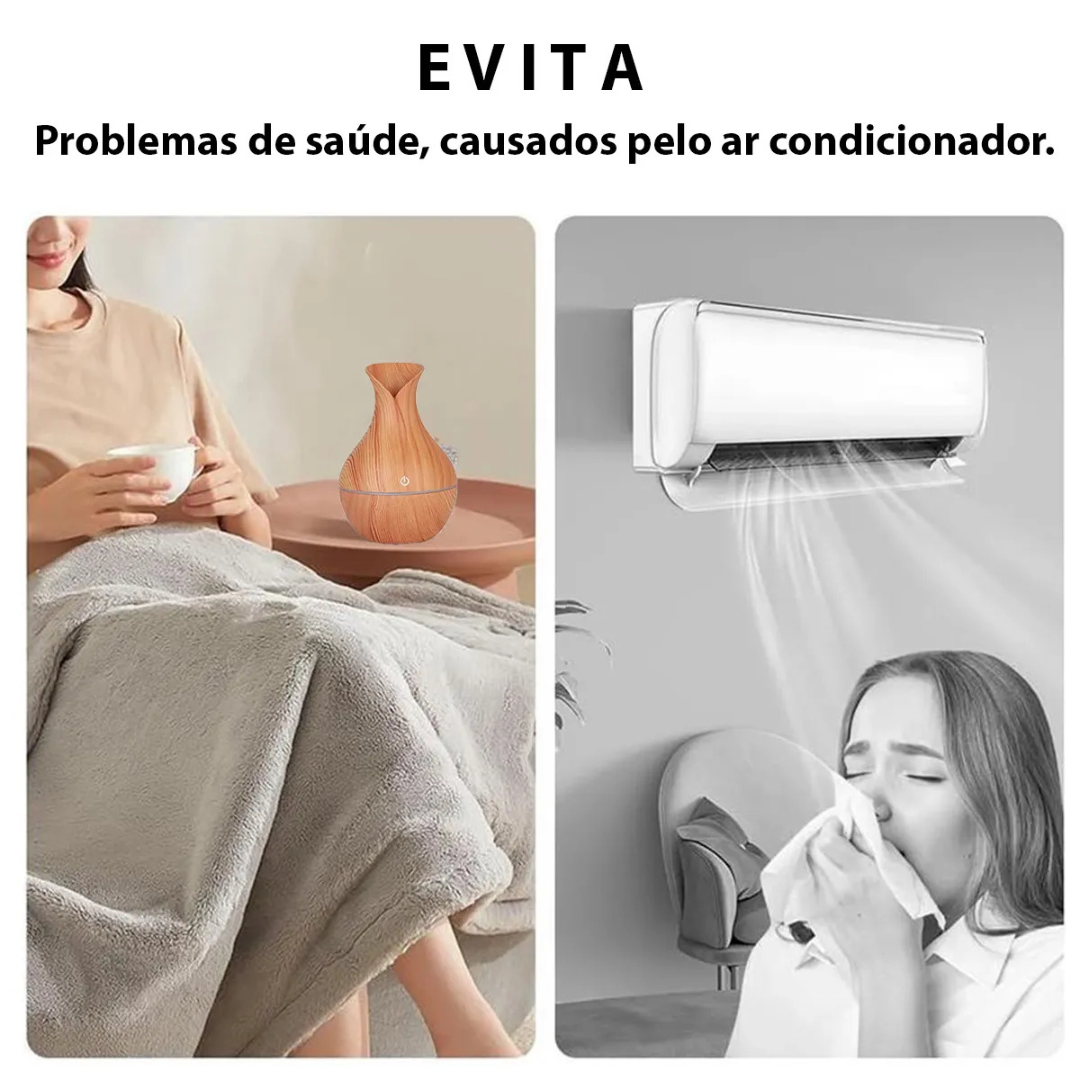 Umidificador de Ar com Difusor de Aromas e Iluminação LED Bivolt - (Cores Sortidas)  BM-061-1