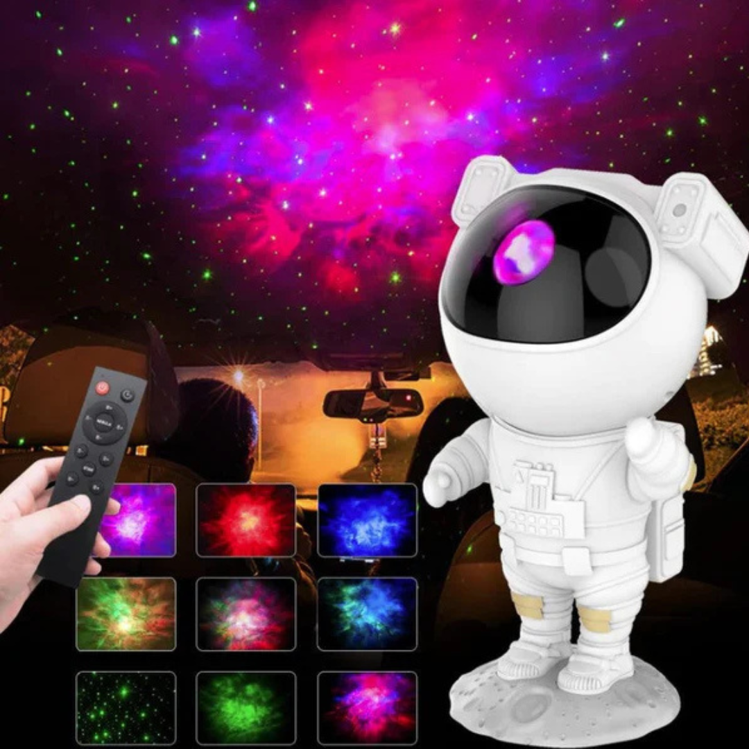 Mini Projetor Astronauta Luz Estelar com Controle Remoto BM-F927