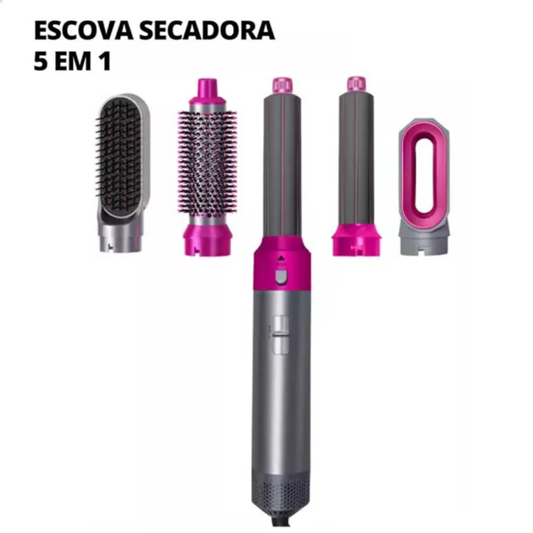 Escova Secador de Cabelo 5 em 1 Multifuncional 110v