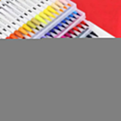 (Transparente) Conjunto de Caneta Colorir Desenhos Ponta Dupla 2 Traços 80 Unidades - Com maletinha