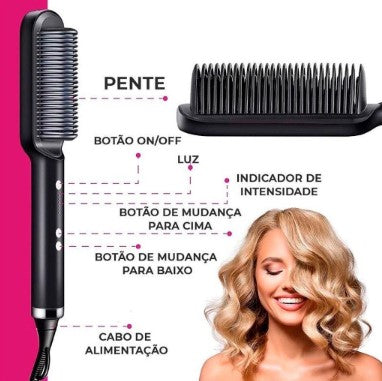 BRANCA - Escova Alisadora Elétrica Bivolt