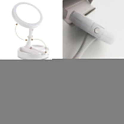 Espelho de Mesa LED Maquiagem Dobrável - Branco