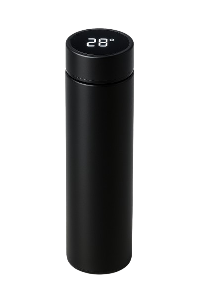 Normal - Garrafa Térmica com LED e Termômetro (500ml) - Preto