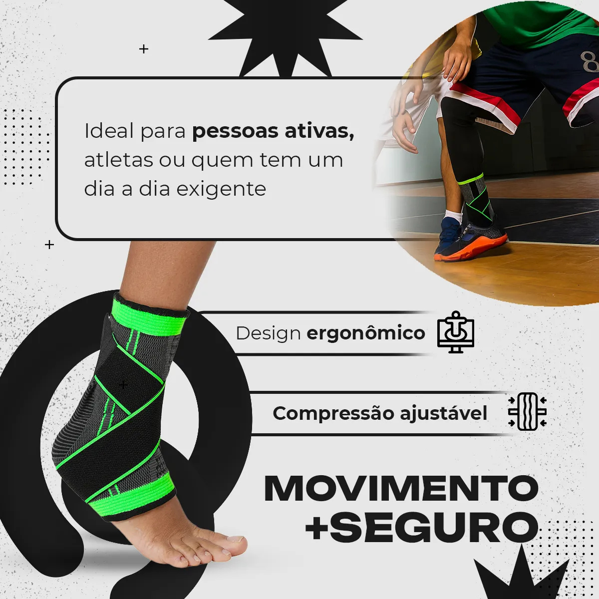 UNIDADE - Tornozeleira de Compressão Ortopédica - BM-F1048