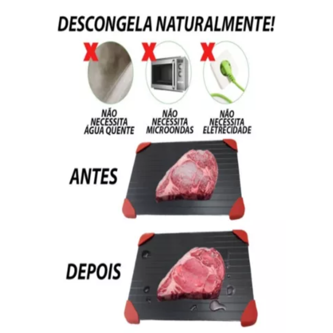 Kit Conjunto de Facas Profissionais 6 Peças + Tábua de Descongelamento Rápido