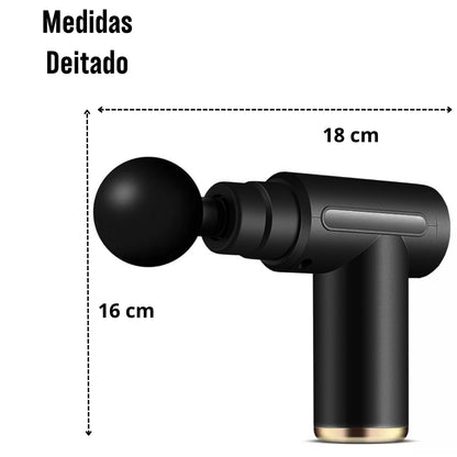 Mini Pistola de Massagem Elétrica com Acessórios e 6 Modos de Velocidade (Cores Sortidas)