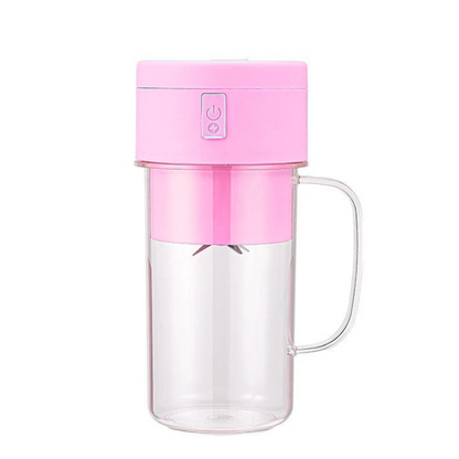 Rosa - Copo Caneca Liquidificador em Acrilico Mini Juicer 420ml