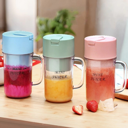 Verde - Copo Caneca Liquidificador em Acrilico Mini Juicer 420ml