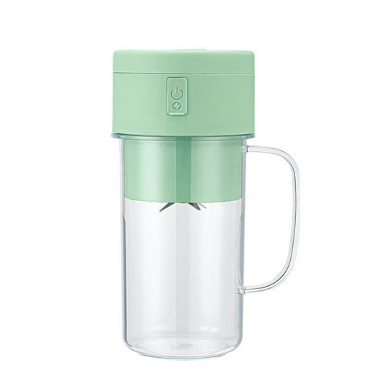 Verde - Copo Caneca Liquidificador em Acrilico Mini Juicer 420ml
