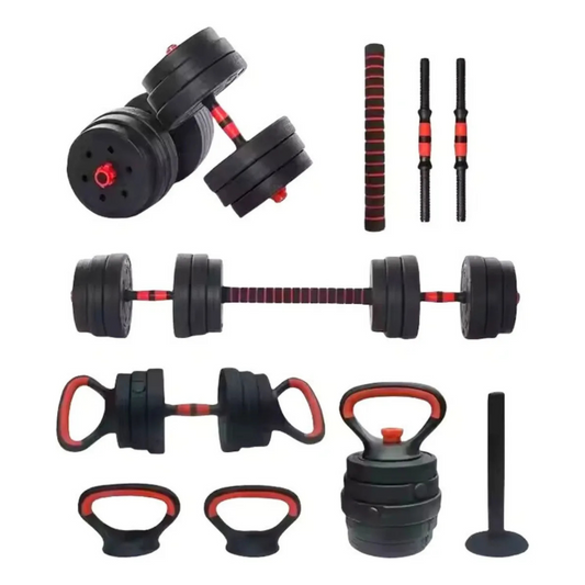 Conjunto Anilhas + Barras Targ Me 24kg – Academia em Casa Completa