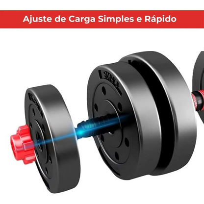 Conjunto Anilhas + Barras Targ Me 24kg – Academia em Casa Completa