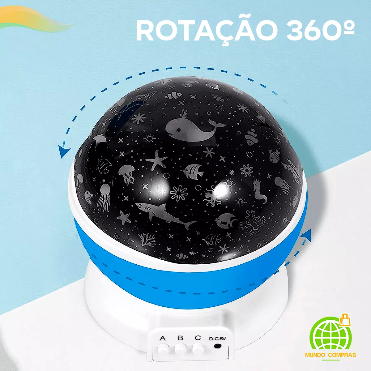 Luminaria Projetor De Estrela Globo Abajur Universo 360º Bivolt - (Cores Sortidas)