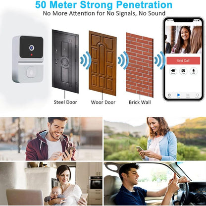 Campainha de vídeo inteligente WIFI com visão noturna com App Premium Bivolt