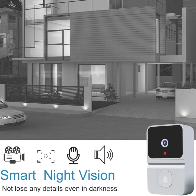 Campainha de vídeo inteligente WIFI com visão noturna com App Premium Bivolt