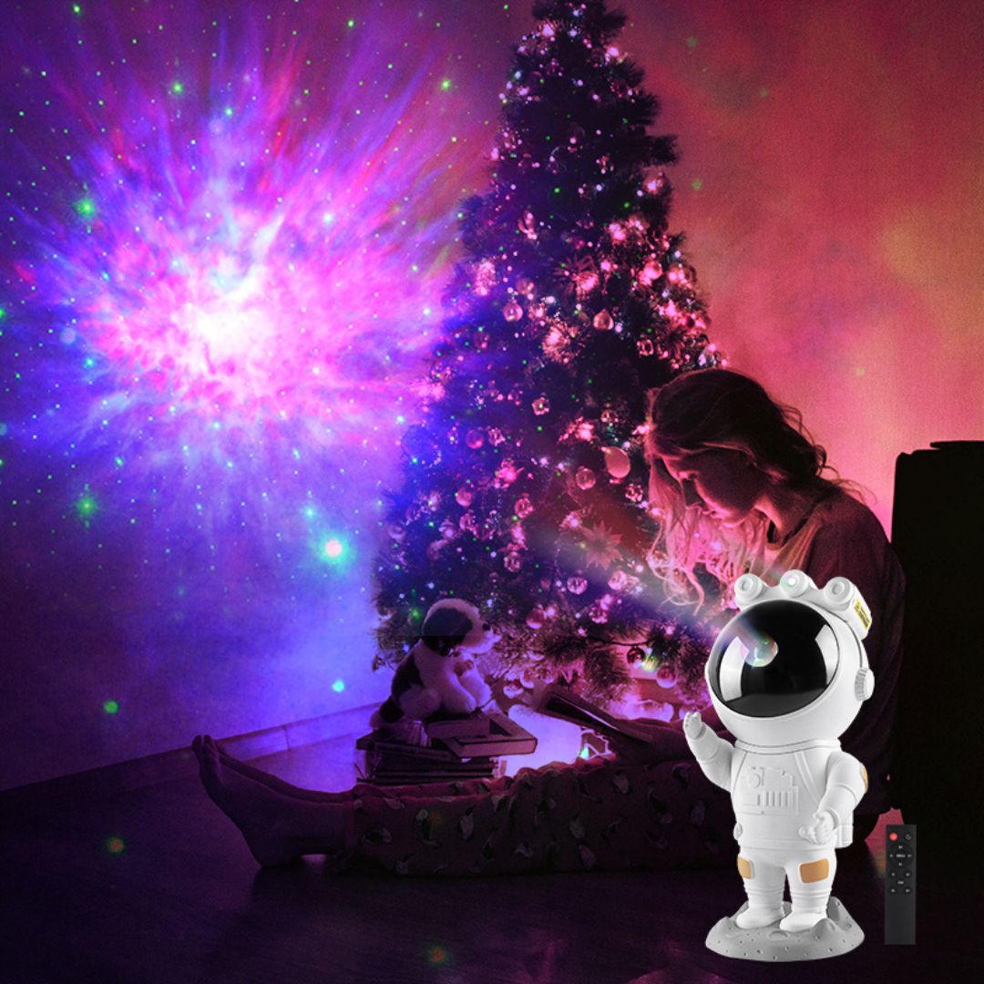 Mini Projetor Astronauta Luz Estelar com Controle Remoto BM-F927