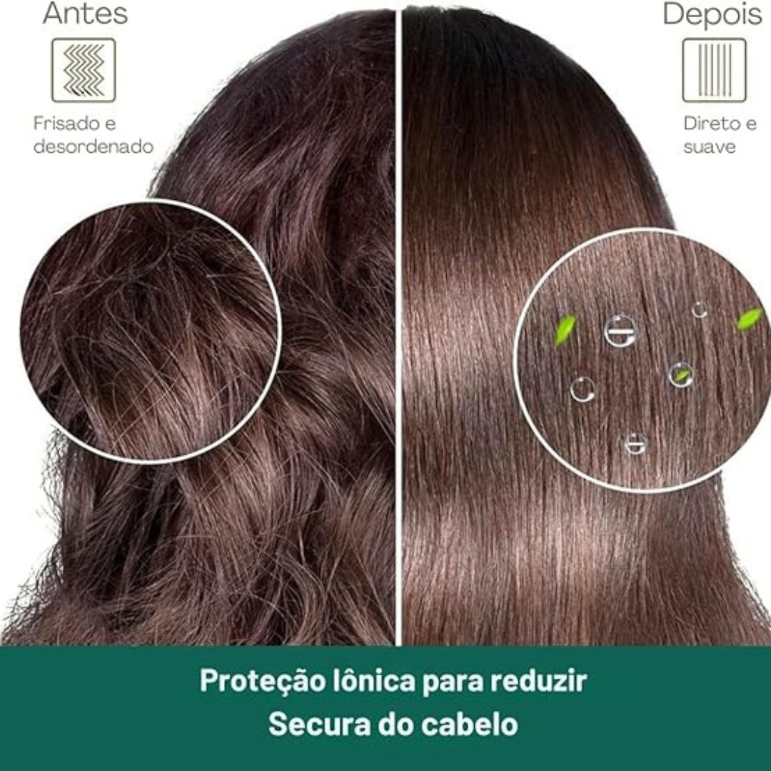 VERDE - Escova Alisadora Elétrica Bivolt