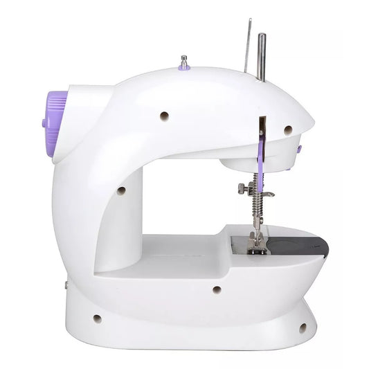 Mini Máquina de Costura Elétrica Portátil SM-202A Bivolt - Branco